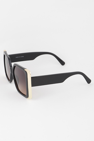 Gold Rim Gradient Sunglasses