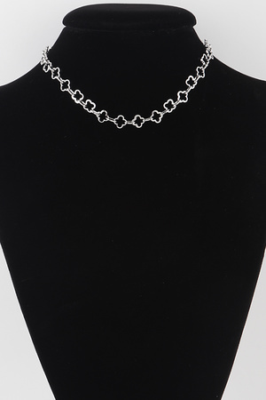 Open Clover Link Chain Necklace