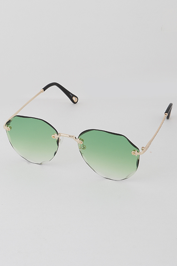 rimless wayfarer sunglasses