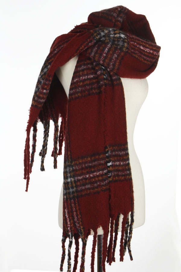 burgundy winter scarf