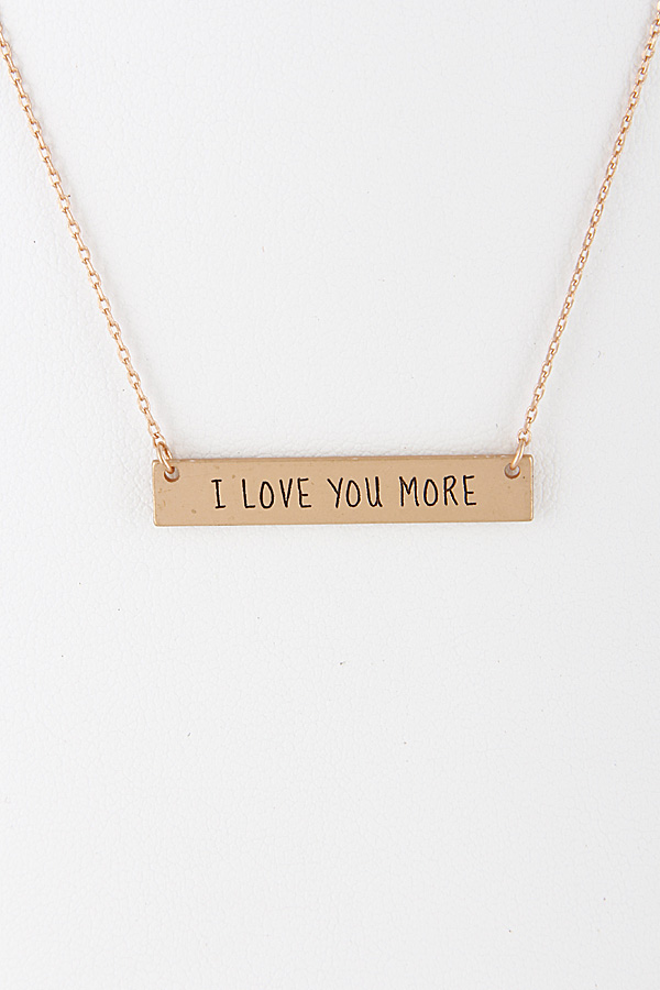 i love you more necklace gold