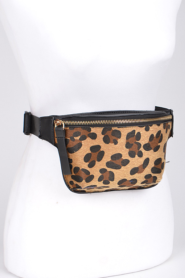 PB7172 LEOPARD Leopard Print Fanny Pack