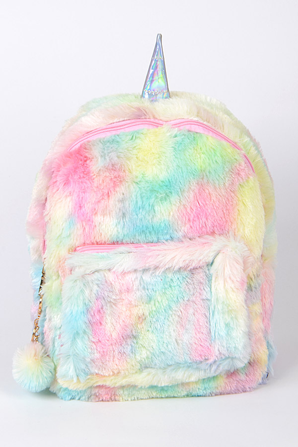 unicorn fur backpack