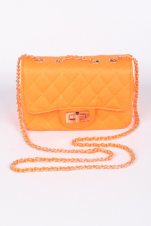 neon orange clutch bag