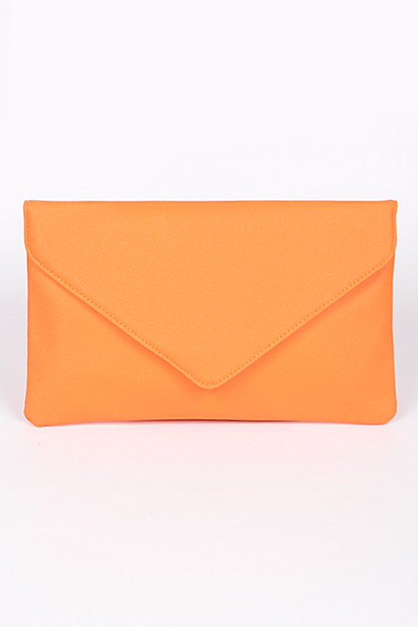 neon orange clutch