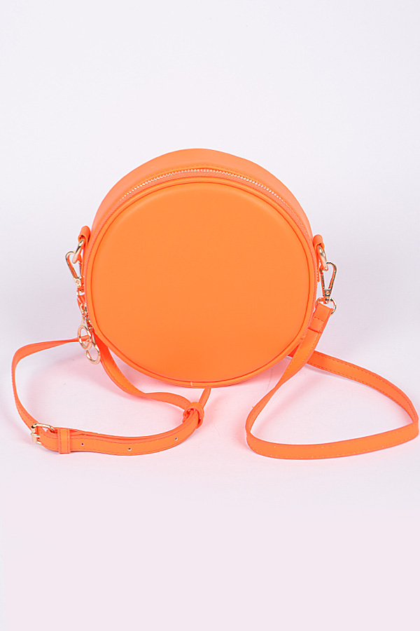 neon orange clutch bag