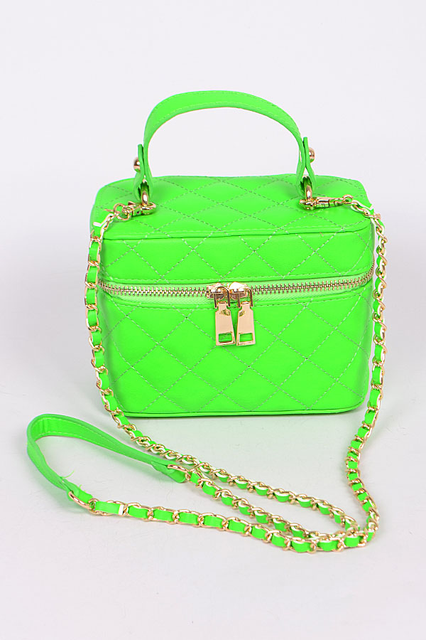 Ppc6713 Neon Green Diamond Styled Rectangular Clutch Clutch And Wallet