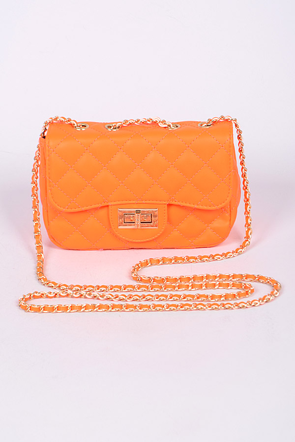 neon orange clutch