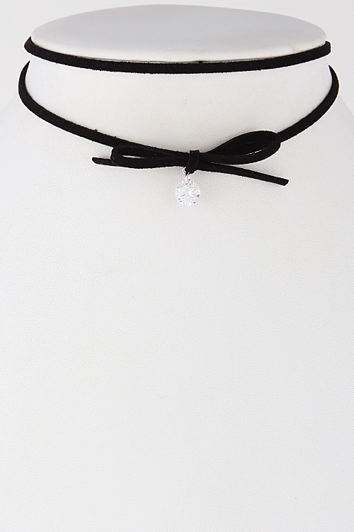 Black Ribbon Choker Necklace