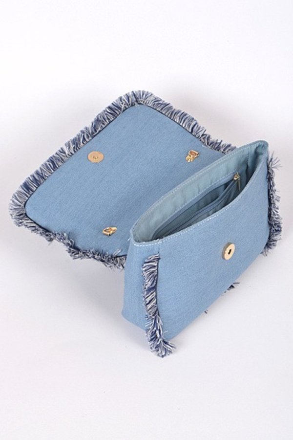 H&D Accessories, Inc Washed Denim Clutch