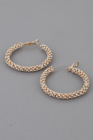 Rhinestone Hoop Earrings