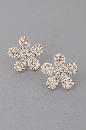 Luxury Rhinestone Flower Earrings