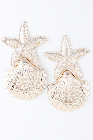 Clam N Starfish Earrings