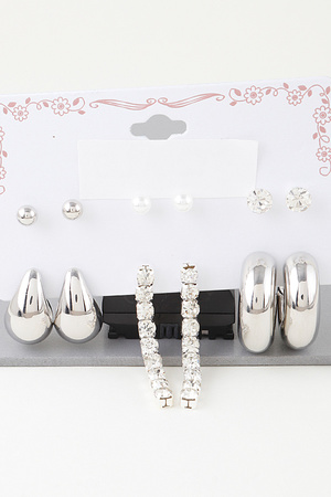 Multi Modern Earrings Set