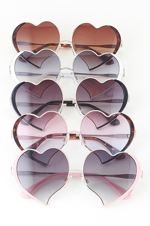 Classic Bright Hearts Sunglasses