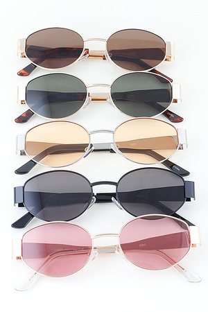 Bright Tinted Oval Sunglasses