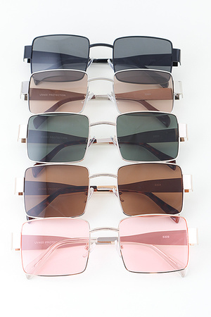 Minimal Wire Box Sunglasses