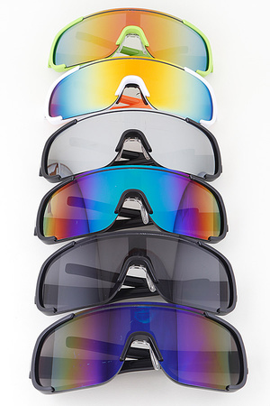 Bright Polycarbonate Shield Sunglasses