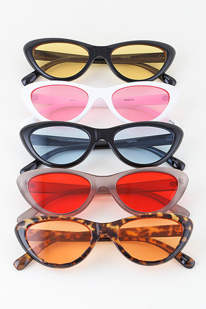 Bright Tinted Cateye Sunglasses