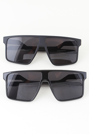 Double Straight Tinted Sunglasses