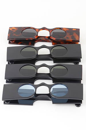 Abstract Round Bar Sunglasses