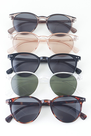 Bolted Minimal Round Sunglasses