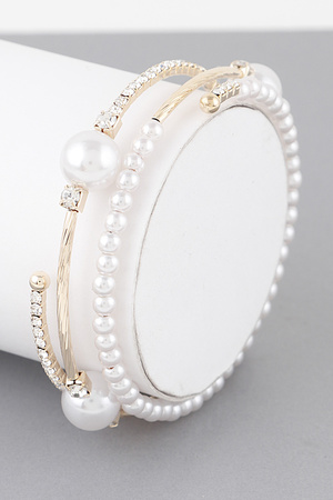 Multi Pearl Jeweled Bracelet