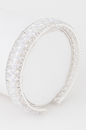 Classic Crystal Bar Cuff Bracelet