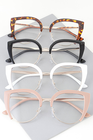 Modern Bright Cateye Optical Glasses