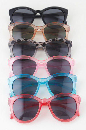 Bright Translucent Round Sunglasses