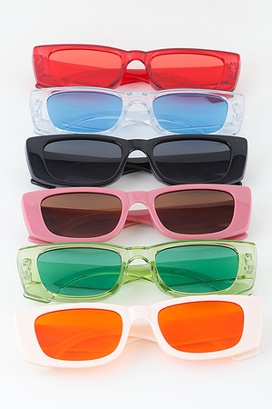 Bright Retro Bar Sunglasses