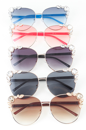 Bedazzled Edge Gradient Sunglasses