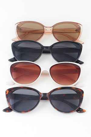 Slim Round Cateye Sunglasses