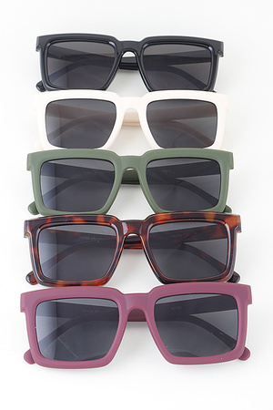 Solid Tinted Box Sunglasses