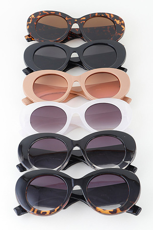 Minimal Wide Round Sunglasses