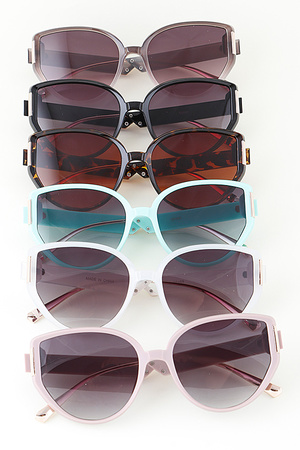 Bright Modern Round Sunglasses