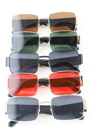 Metal Frame Tinted Sunglasses