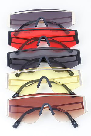 Straight Frame Shield Sunglasses