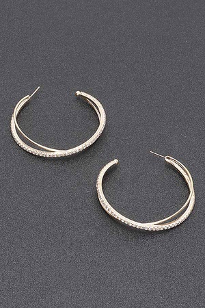 Rhinestone Hoop Earring