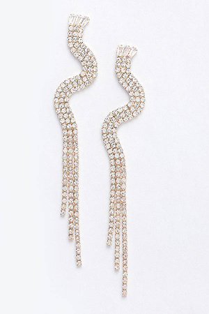 Rhinestone Fringe Earring