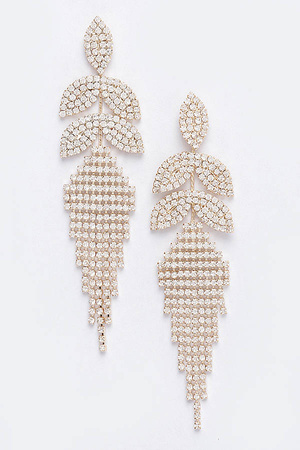 Rhinestone Fringe Earring