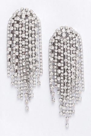 Rhinestone Fringe Earring