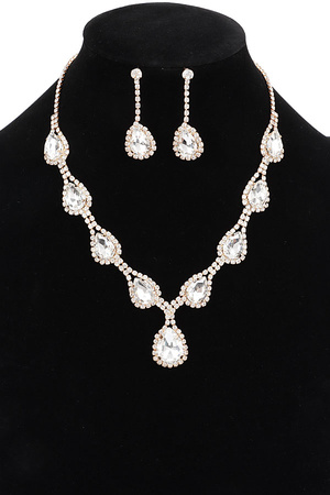 Rhinestone Necklace Set