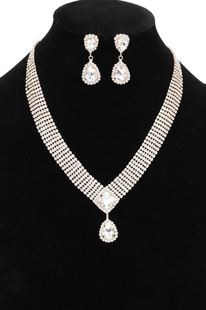 Rhinestone Necklace Set