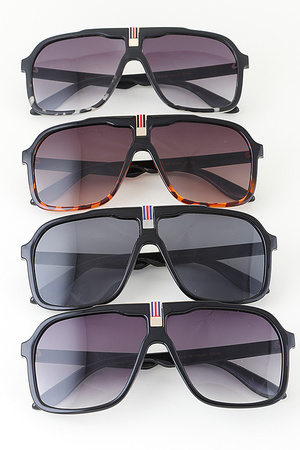 Luxury Straight Stripe Gradient Sunglasses
