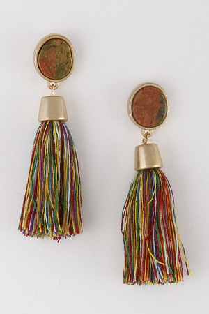 Rustic Curtain Tassel Earrings 9HCD10