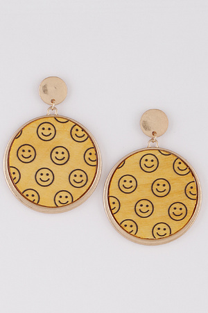 Smiley Face Drop Earrings