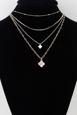 Multi Clover Link Chain Necklace