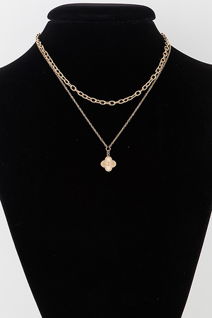 Double Clover Chain Necklace