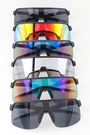 Straight Top Polycarbonate Shield Sunglasses